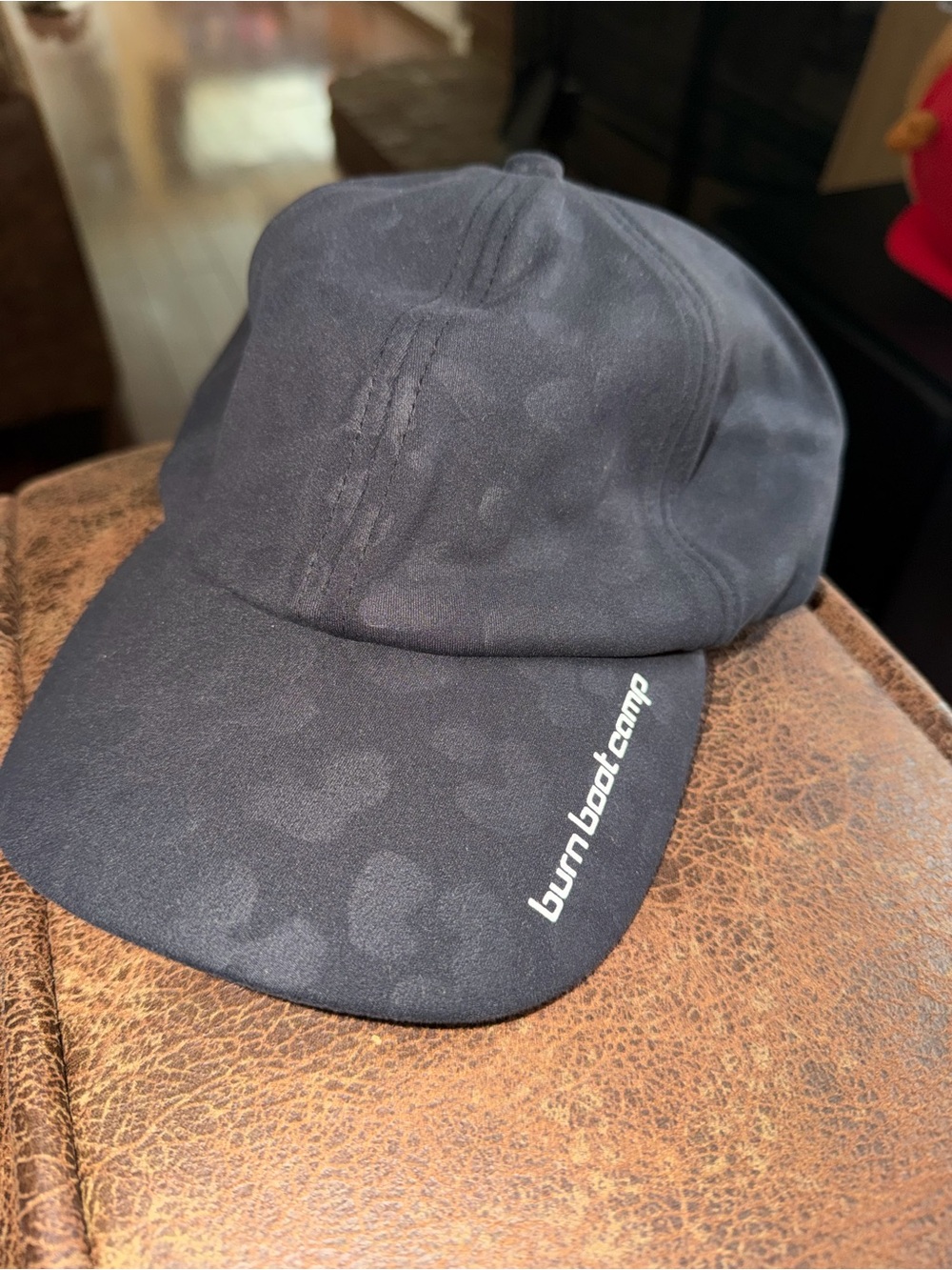 Burn boot camp cheetah print black hat